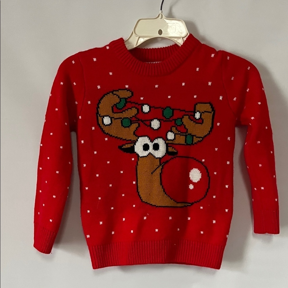 Tstars Ugly Christmas Sweate Girls/Boys Santa Claws Holiday Sweater Sz 5 - Picture 1 of 8